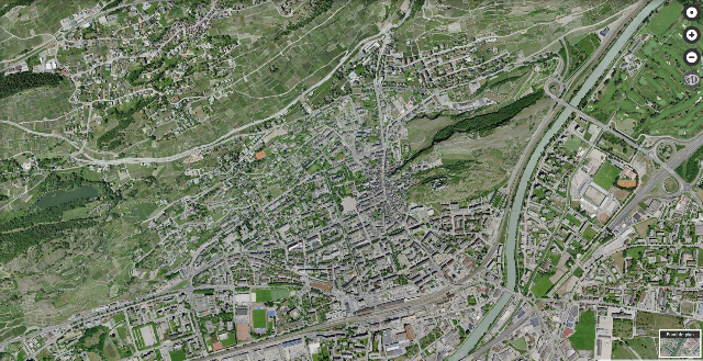 carte de Sion tirée du site www.map.geo.admin.ch